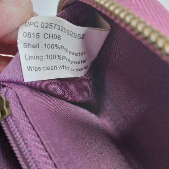 TRAVELON Wristlet Wallet Full Zip Purple Pink Clutch - Picture 7 of 11